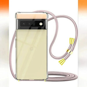 NWT YESPURE Crossbody Case for Google Pixel 6 Pro 6.71 inch Clear Neck Cord